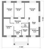 Проект дома A-067. Дом, площадью 100 кв A-067