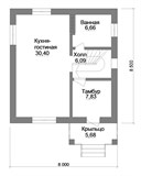 Проект дома B-230. Недорогой дом B-230