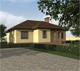 Проект дома B-209. Дом 2 спальни и терраса B-209