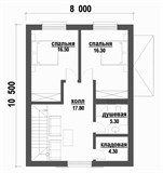 Проект дома B-207. Узкий дом из газобетона B-207