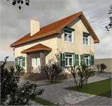 Проект дома B-207. Узкий дом из газобетона B-207