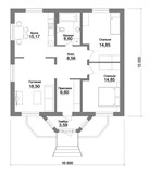 Проект дома A-062. Дом до 100 м из газоблока A-062