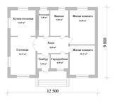 Проект дома A-060. Дом из газосиликатных блоков до 100 м A-060