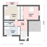 Проект дома D-096. Красивый дом из пеноблоков D-096