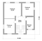 Проект дома C-202. Дом с 4 спальнями C-202