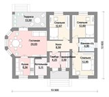 Проект дома B-185. Дом из пеноблоков с эркером B-185