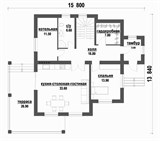 Проект дома D-088. Дом из блоков с мансардой D-088