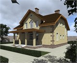 Проект дома D-086. Дом с террасой до 250 м D-086