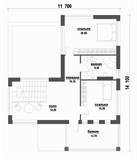 Проект дома D-083. Дом с плоской крышей двухэтажный D-083