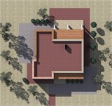 Проект дома B-173. Одноэтажный дом с плоской крышей B-173