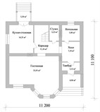 Проект дома C-115. Двухэтажный дом с эркером C-115