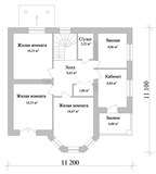 Проект дома C-115. Двухэтажный дом с эркером C-115