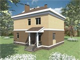 Проект дома C-115. Двухэтажный дом с эркером C-115