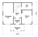 Проект дома A-031. Недорогой каркасный дом A-031