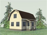 Проект дома A-031. Недорогой каркасный дом A-031