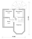 Проект дома B-093. Дом со вторым светом и террасой B-093