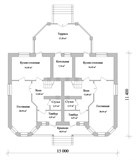 Проект дома E-025. Двухэтажный дом на две семьи E-025