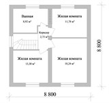 Проект дома B-081. Дом с мансардой, три спальни B-081