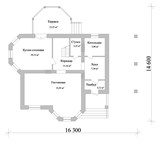 Проект дома C-088. Двухэтажный дом с балконом C-088