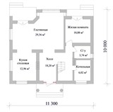 Проект дома C-068. Дом с библиотекой C-068