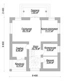 Проект дома B-034. Узкий дом с террасой B-034
