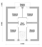 Проект дома B-034. Узкий дом с террасой B-034