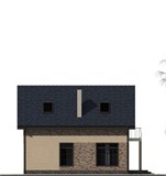 Проект дома B-034. Узкий дом с террасой B-034