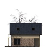 Проект дома B-034. Узкий дом с террасой B-034