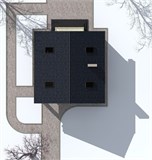 Проект дома B-034. Узкий дом с террасой B-034