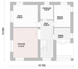 Проект дома B-029. Дом 2 этажа с плоской крышей B-029