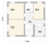 Проект дома B-029. Дом 2 этажа с плоской крышей B-029