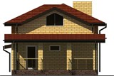 Проект хоз. постройки G-078. Баня с мансардой и террасой G-078
