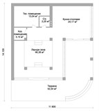 Проект хоз. постройки G-080. Летняя кухня из кирпича G-080