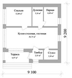 Проект хоз. постройки G-076. Баня в современном стиле G-076