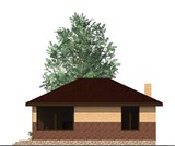 Проект хоз. постройки G-064. Кирпичная баня G-064