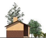 Проект хоз. постройки G-063. Гараж с жилой мансардой G-063