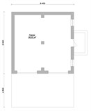 Проект хоз. постройки G-062. Одноэтажный гараж G-062