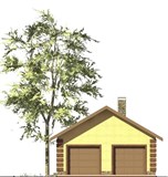 Проект хоз. постройки G-058. Сауна с гаражом G-058