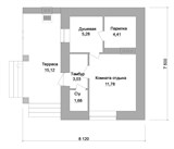 Проект хоз. постройки G-030. Одноэтажная сауна G-030