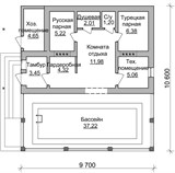 Проект хоз. постройки G-034. Современная баня G-034