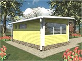 Проект хоз. постройки G-083. Каркасная летняя кухня G-083