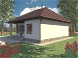 Проект дома A-104. Недорогой дом из газобетона A-104