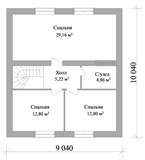 Проект дома B-301. Недорогой дом с мансардой B-301