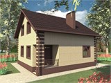 Проект дома B-301. Недорогой дом с мансардой B-301