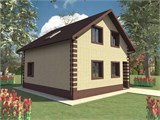 Проект дома B-301. Недорогой дом с мансардой B-301