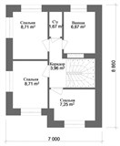 Проект дома B-307. Современный кирпичный дом B-307
