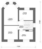 Проект дома A-105. Двухэтажный дом четыре спальни A-105