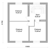 Проект дома B-311. Маленький дом с мансардой B-311