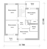 Проект дома E-044. Дом-баня с террасой E-044