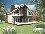 Проект дома E-044. Дом-баня с террасой E-044